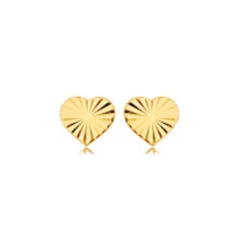 BRINCO CORAÇÃO DETALHADO EM BANHO DE OURO 18K