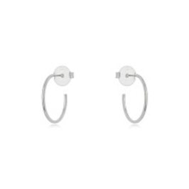 BRINCO ARGOLA LISA EM BANHO DE RÓDIO BRANCO