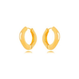 BRINCO ARGOLA LISA EM BANHO DE OURO 18K