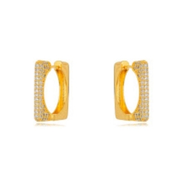 BRINCO ARGOLA MICRO ZIRCÔNIA - G EM BANHO DE OURO 18K