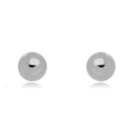 BRINCO BOLA LISA - G - EM BANHO DE RÓDIO BRANCO