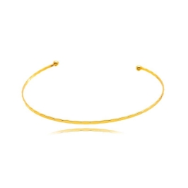 CHOKER ARO LISA EM BANHO DE OURO 18K