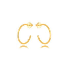 BRINCO ARGOLA FINA EM BANHO DE OURO 18K.