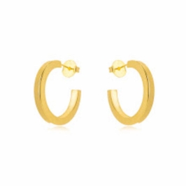 BRINCO ARGOLA LISA EM BANHO DE OURO 18K