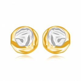 BRINCO ORGÂNICO EM BANHO DE RÓDIO BRANCO E OURO 18K