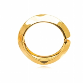 PULSEIRA BRACELETE LISO EM BANHO DE OURO 18K