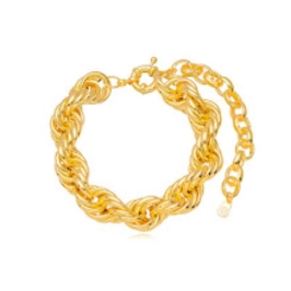 PULSEIRA CORDÃO BAIANO EM BANHO DE OURO 18K