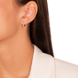 BRINCO ARGOLA CORAÇÃO CRAVEJADO EM BANHO DE OURO 18K