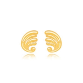 BRINCO LISO EM BANHO DE OURO 18K