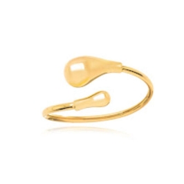 PULSEIRA BRACELETE GOTA LISA EM BANHO DE OURO 18K