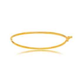 PULSEIRA BRACELETE LISO EM BANHO DE OURO 18K