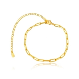 PULSEIRA ELOS LISA EM BANHO DE OURO 18K