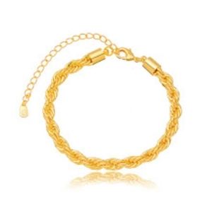 PULSEIRA CORDÃO BAIANO EM BANHO DE OURO 18K