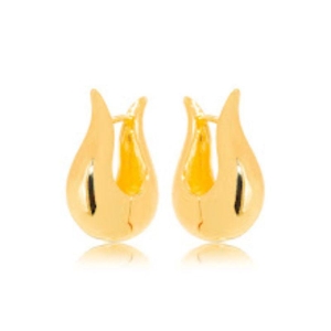 BRINCO ARGOLA LISA EM BANHO DE OURO 18K