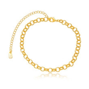 PULSEIRA ELOS LISOS EM BANHO DE OURO 18K