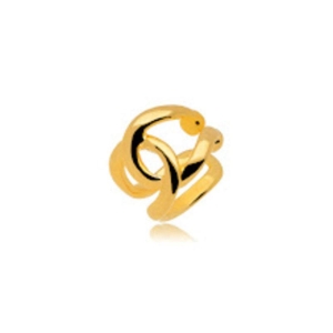 PIERCING ENTRELAÇADO EM BANHO DE OURO 18K