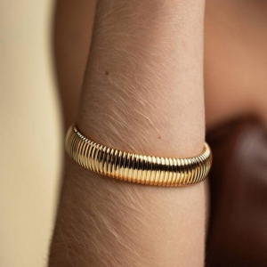 PULSEIRA BRACELETE DETALHADO EM BANHO DE OURO 18K