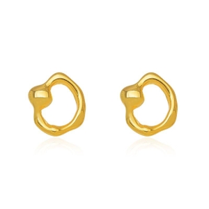 BRINCO ORGÂNICO DROP - BANHO DE OURO 18K