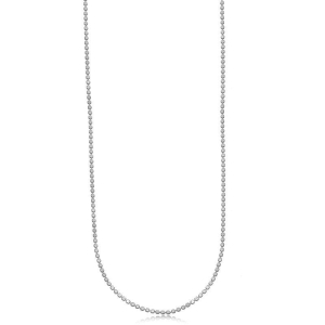 COLAR LONGO DE CHAPAS EM RÓDIO BRANCO - 70CM