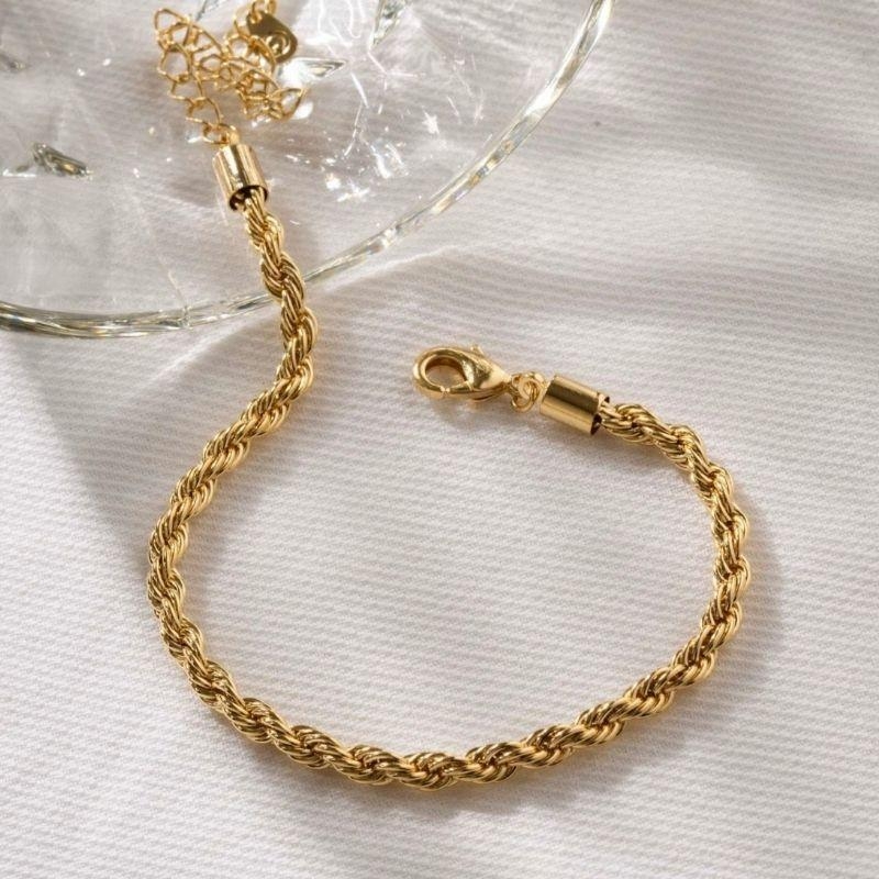 PULSEIRA CORDÃO BAIANO EM BANHO DE OURO 18K