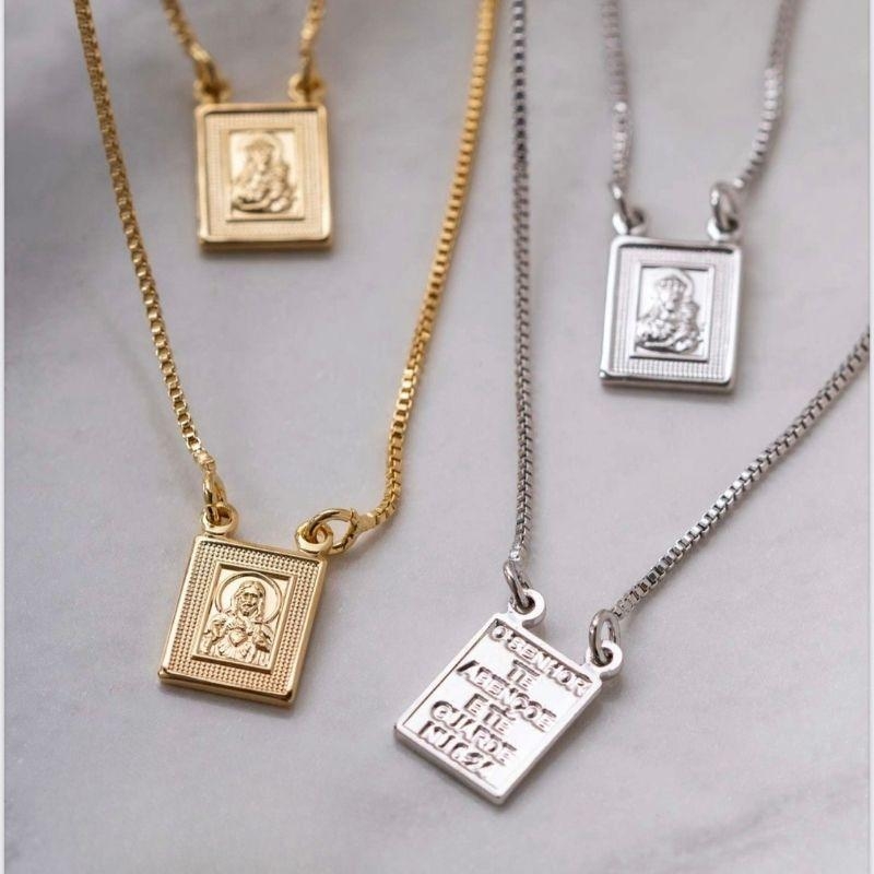 COLAR ESCAPULÁRIO SAGRADO CORAÇÃO DE JESUS