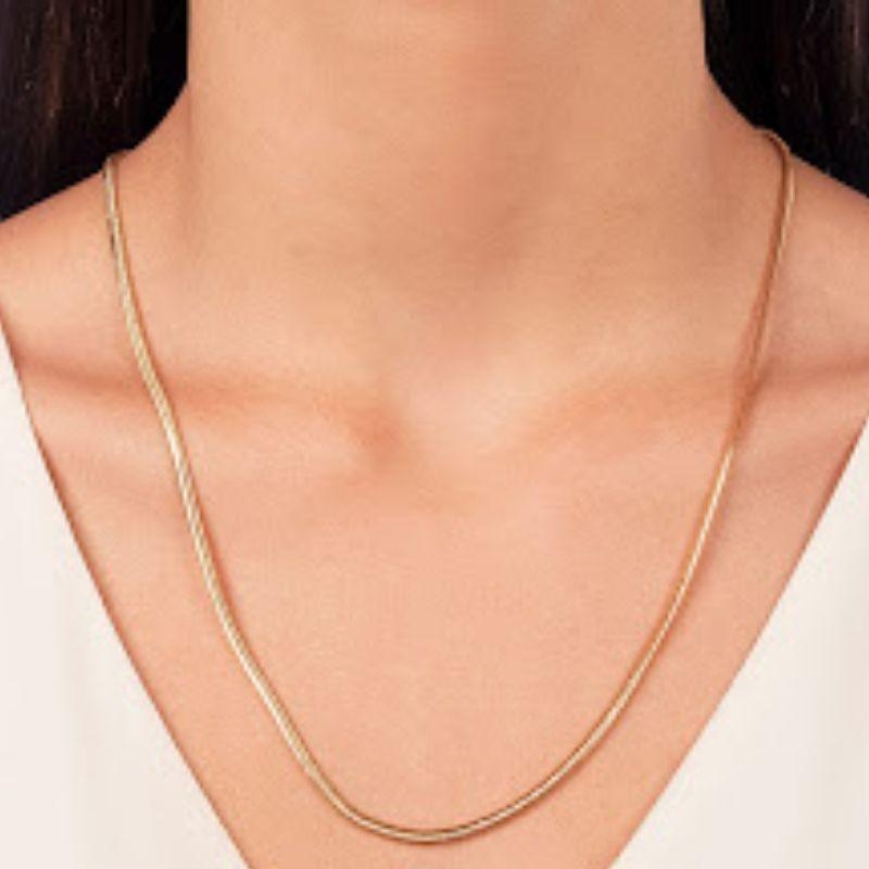 COLAR MALHA ROLIÇA EM BANHO DE OURO 18K