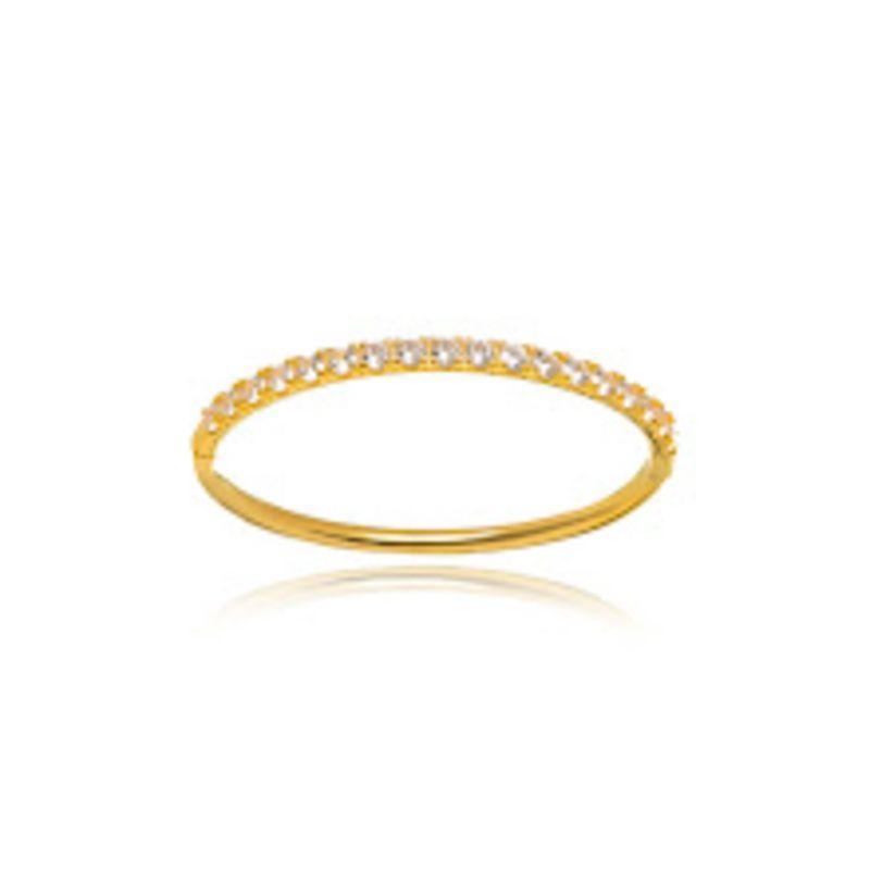 PULSEIRA BRACELETE CRISTAIS EM BANHO DE OURO 18K