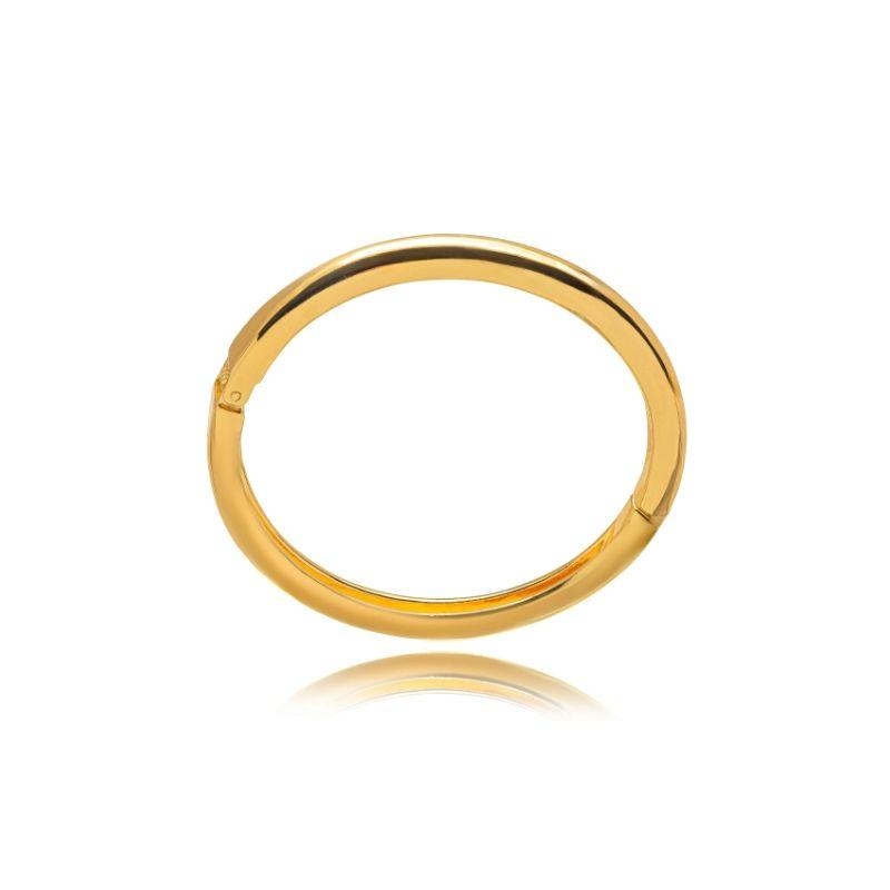 PULSEIRA BRACELETE LISO EM BANHO DE OURO 18K