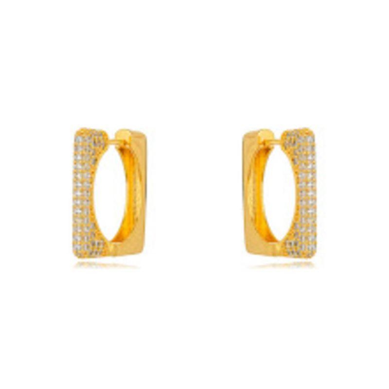 BRINCO ARGOLA MICRO ZIRCÔNIA - G EM BANHO DE OURO 18K