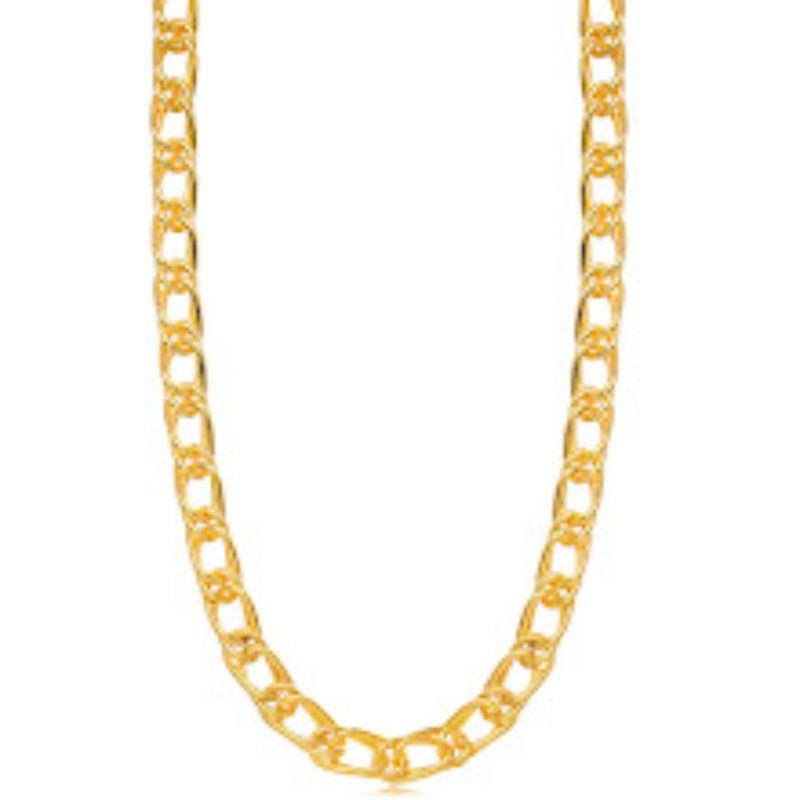 COLAR CHOKER ELOS DUPLOS EM BANHO DE OURO 18K