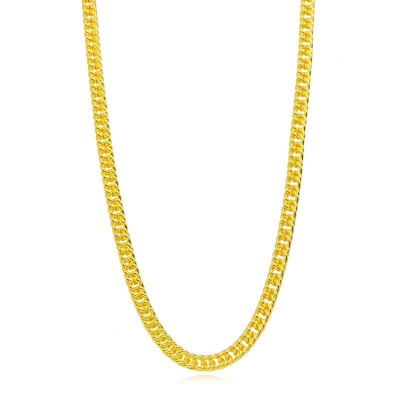 COLAR CHOKER ELOS GRUMET LISO EM BANHO DE OURO 18K