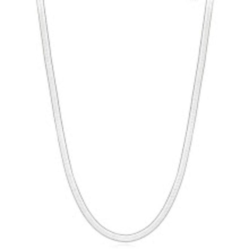 COLAR CHOKER FITA LISA EM BANHO DE RÓDIO BRANCO