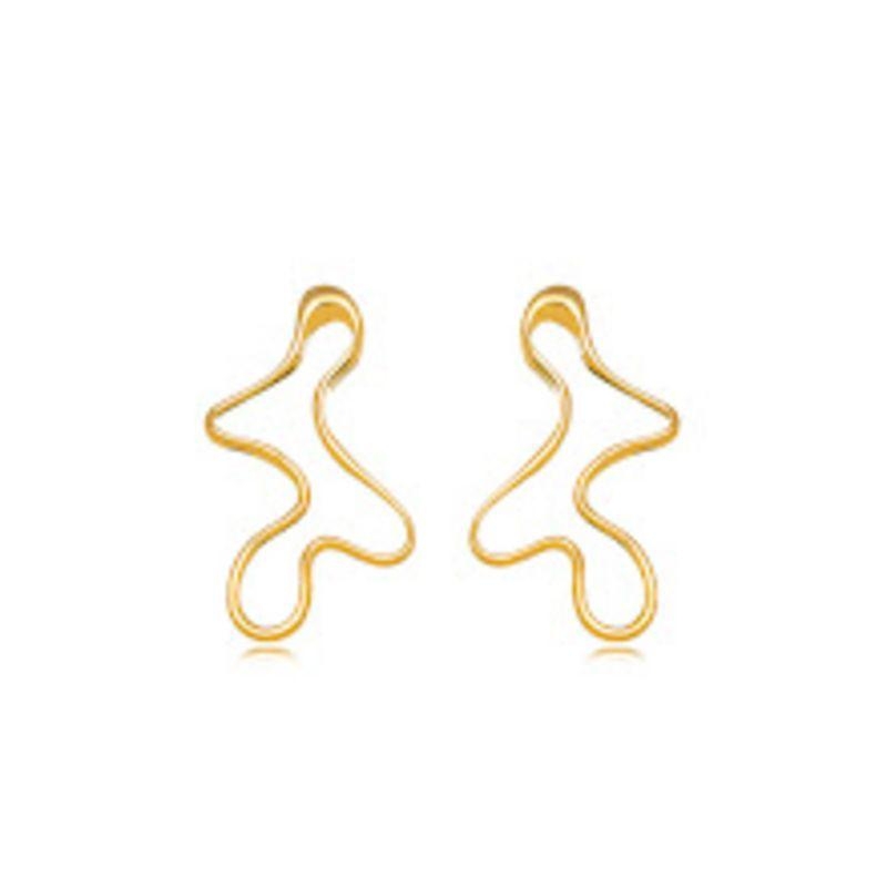 BRINCO VAZADO LISO EM BANHO DE OURO 18K