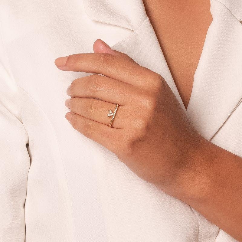 ANEL CORAÇÃO MICRO ZIRCÔNIA EM BANHO DE OURO 18K