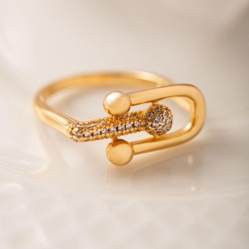 ANEL MICRO ZIRCÔNIA EM BANHO DE OURO 18K