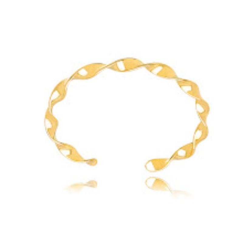 BRACELETE TORCIDO EM BANHO DE OURO 18K