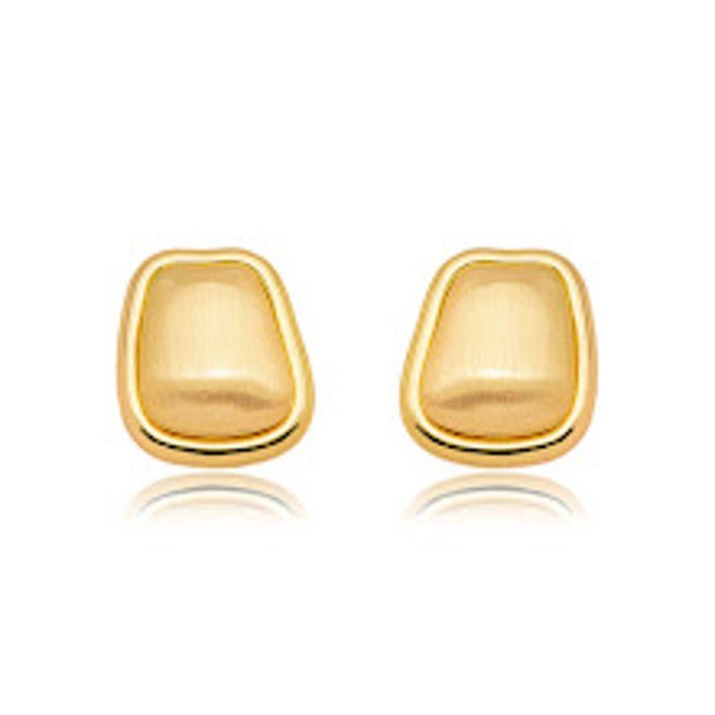 BRINCO FOSCO LISO EM BANHO DE OURO 18K