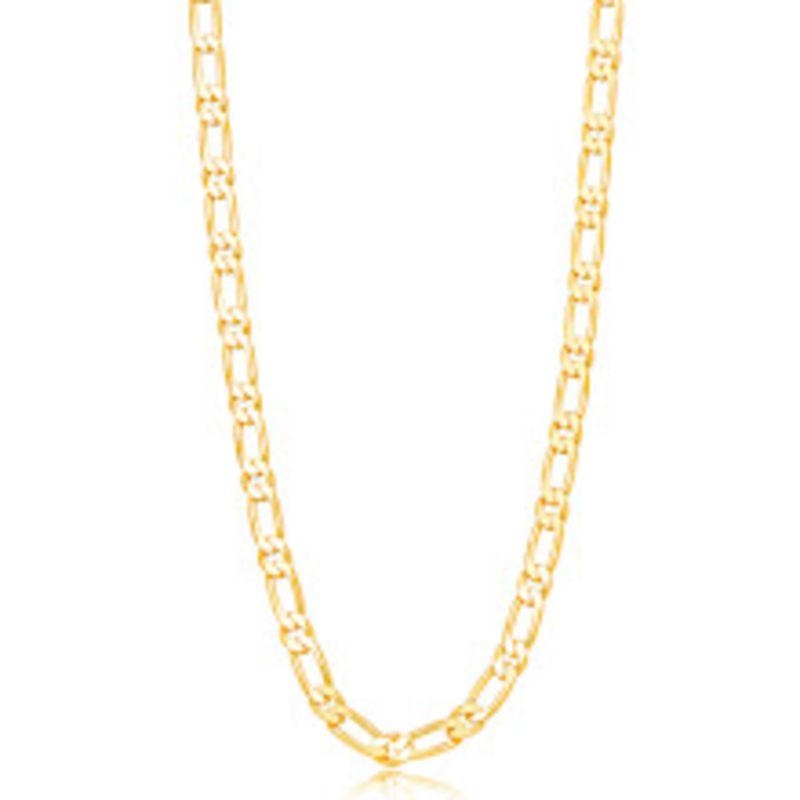 COLAR MASCULINO ELOS LISOS EM BANHO DE OURO 18K