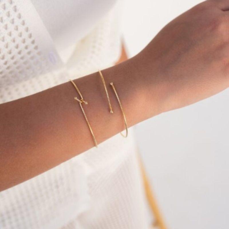 PULSEIRA BRACELETE FINO LISO EM BANHO DE OURO 18K