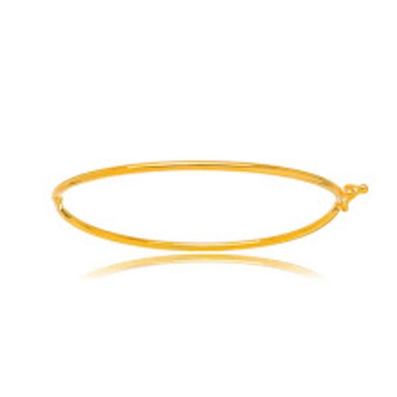 PULSEIRA BRACELETE LISO EM BANHO DE OURO 18K