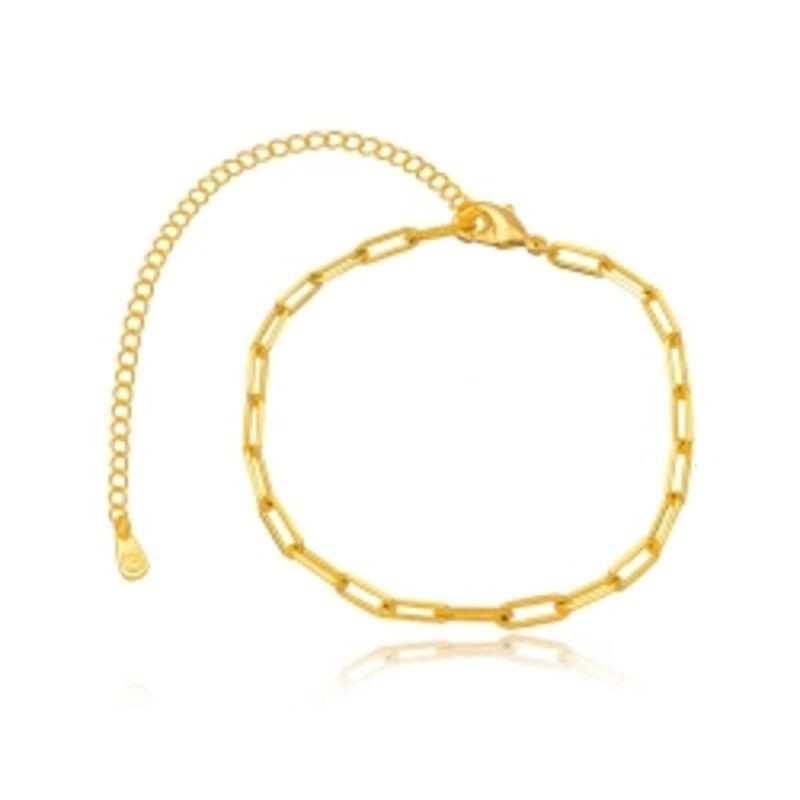PULSEIRA ELOS LISA EM BANHO DE OURO 18K