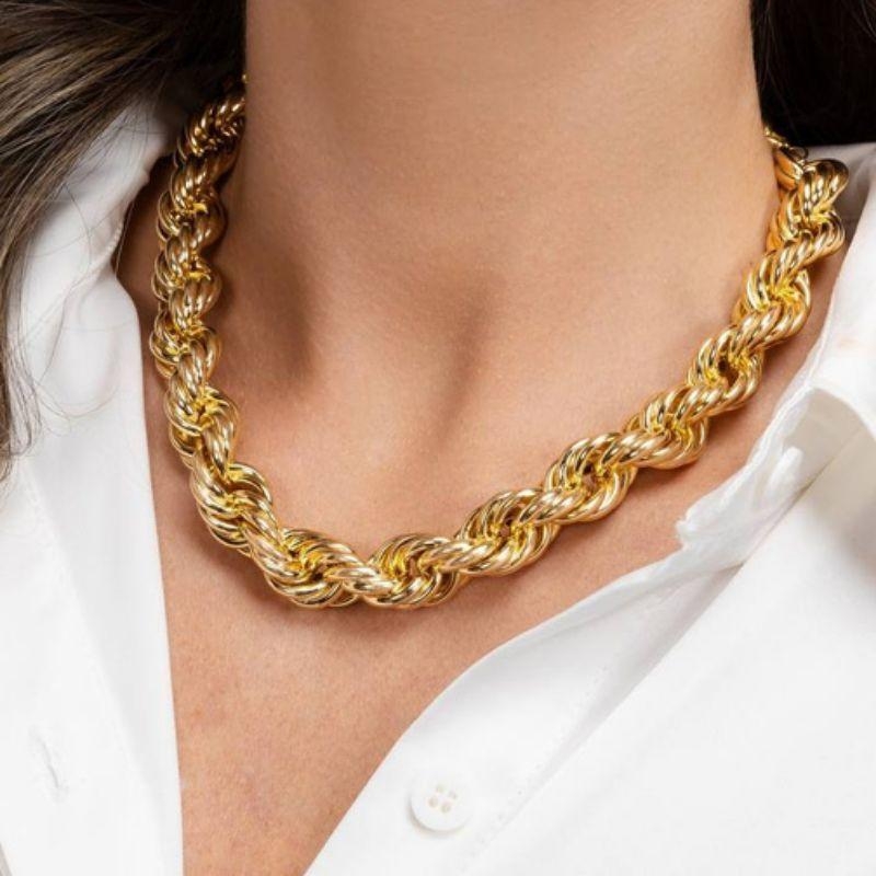 COLAR CHOKER CORDÃO BAIANO EM BANHO DE OURO 18K