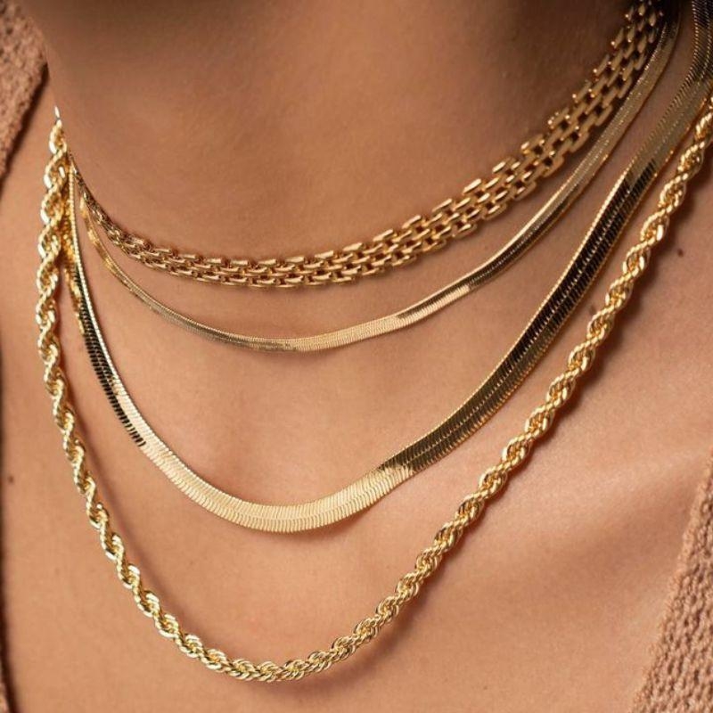 COLAR CORDÃO BAIANO EM BANHO DE OURO 18K