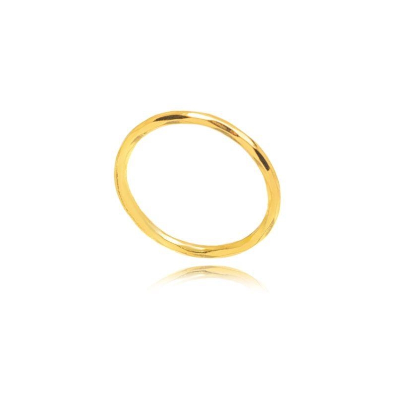 ANEL SLIM MINIMALISTA EM BANHO DE OURO 18K