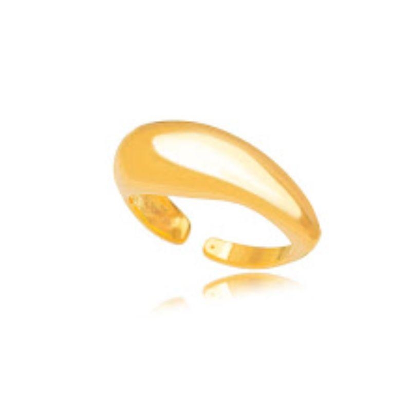 ANEL AJUSTÁVEL GOTA MINIMALISTA EM BANHO DE OURO 18K