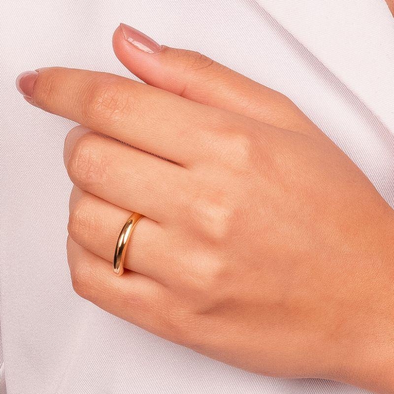 ANEL APARADOR ABULADO EM BANHO DE OURO 18K