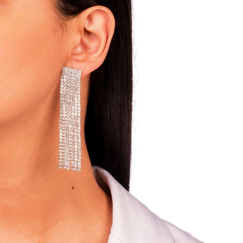 BRINCO FRANJA RETA ZIRCÔNIA - BANHO DE RÓDIO BRANCO