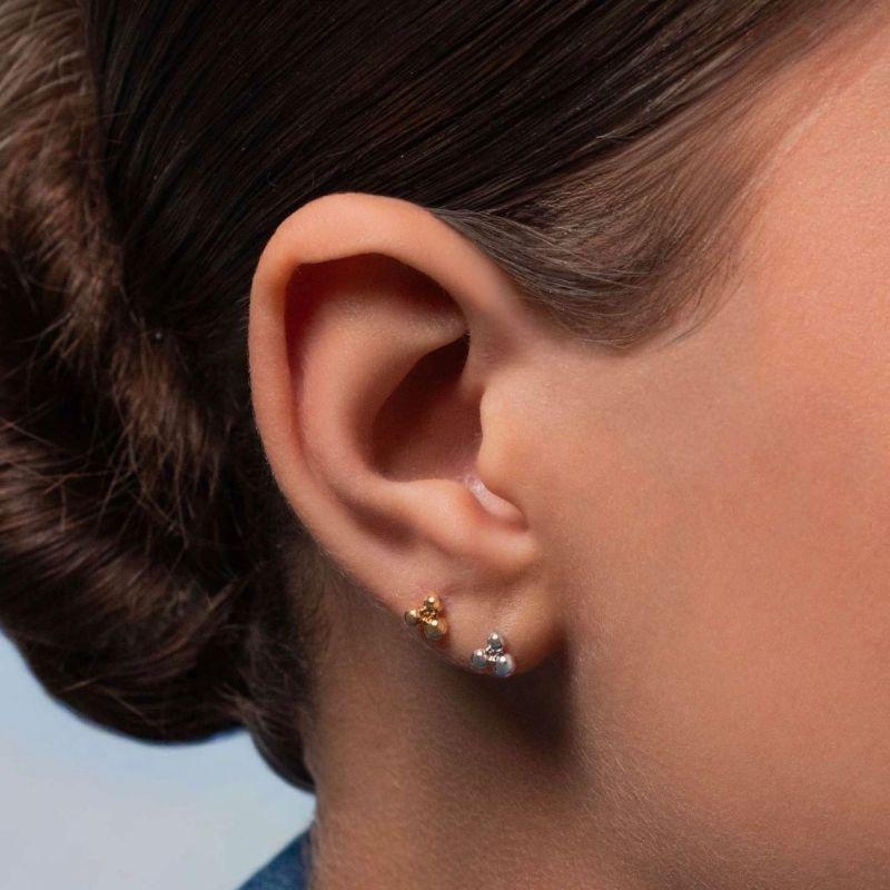 BRINCO TRIO ESFERAS MINI - BANHO DE OURO 18K