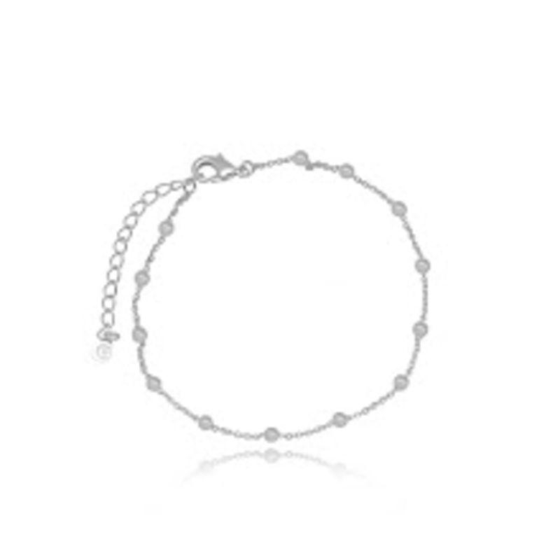 TORNOZELEIRA DE BOLINHAS (POÁ) EM RÓDIO BRANCO