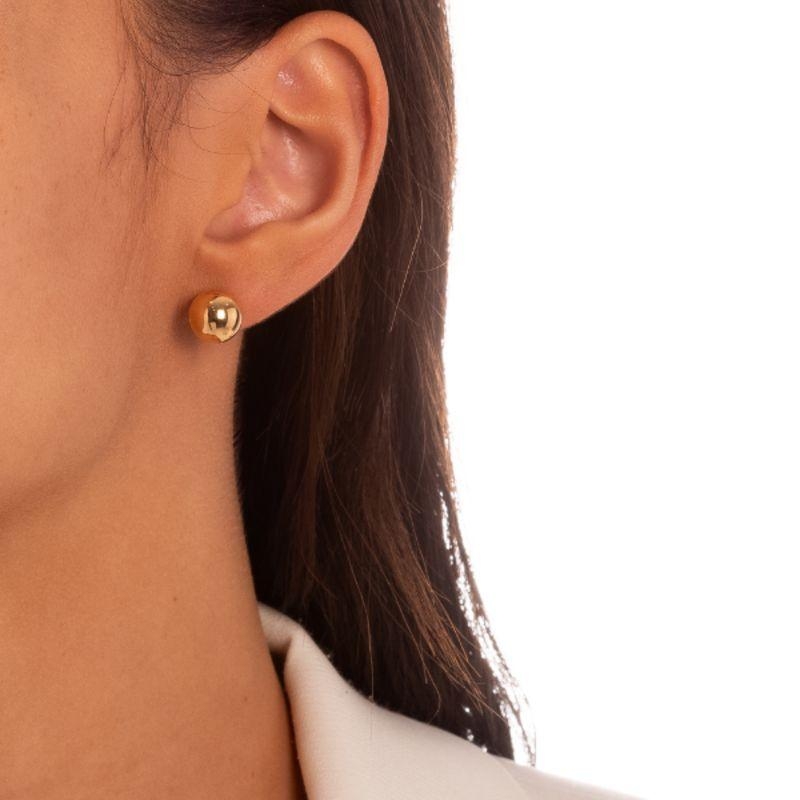BRINCO ESFERA CLÁSSICA - BANHO DE OURO 18K - 8mm